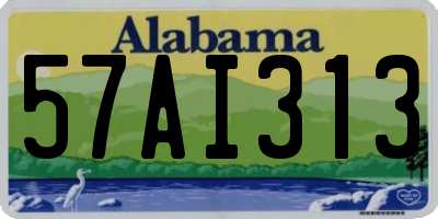 AL license plate 57AI313