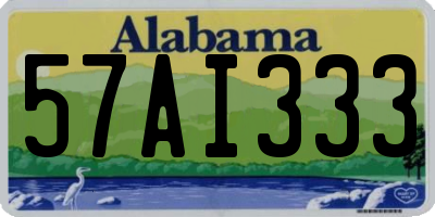 AL license plate 57AI333