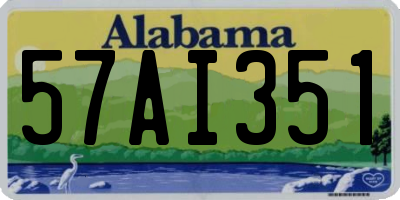 AL license plate 57AI351