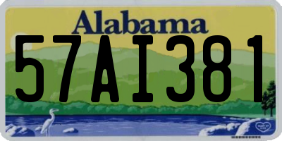 AL license plate 57AI381