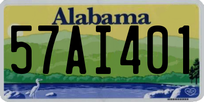 AL license plate 57AI401