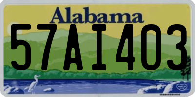 AL license plate 57AI403