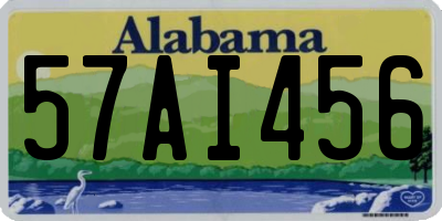 AL license plate 57AI456