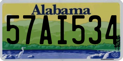 AL license plate 57AI534