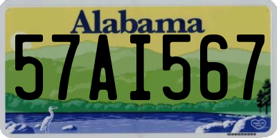 AL license plate 57AI567