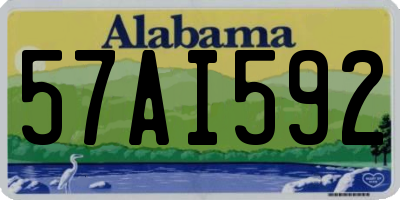 AL license plate 57AI592