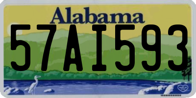 AL license plate 57AI593