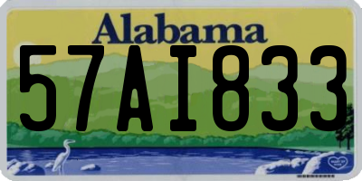 AL license plate 57AI833
