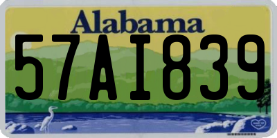AL license plate 57AI839