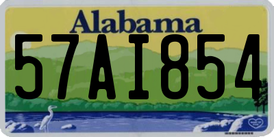 AL license plate 57AI854