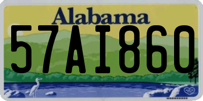 AL license plate 57AI860