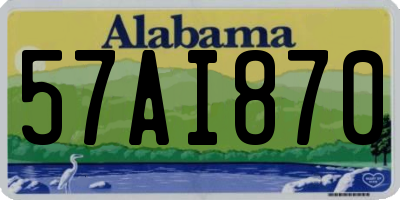 AL license plate 57AI870