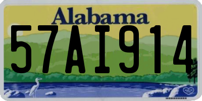 AL license plate 57AI914