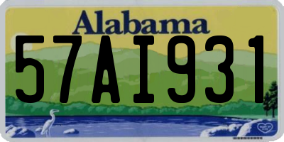 AL license plate 57AI931