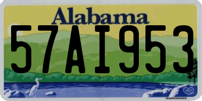 AL license plate 57AI953
