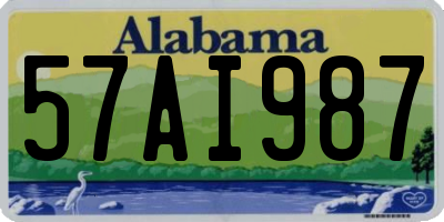 AL license plate 57AI987
