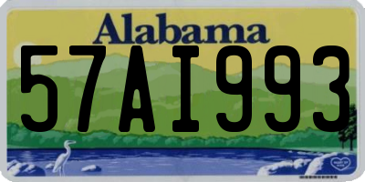 AL license plate 57AI993