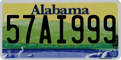 AL license plate 57AI999