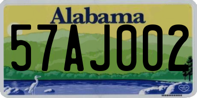 AL license plate 57AJ002