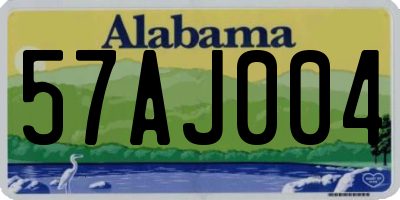 AL license plate 57AJ004