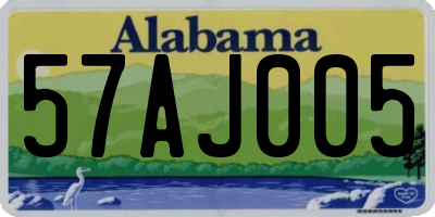AL license plate 57AJ005