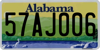AL license plate 57AJ006