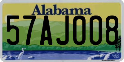 AL license plate 57AJ008
