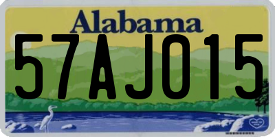 AL license plate 57AJ015