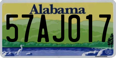 AL license plate 57AJ017