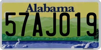 AL license plate 57AJ019