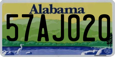 AL license plate 57AJ020