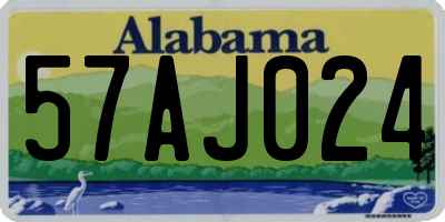 AL license plate 57AJ024
