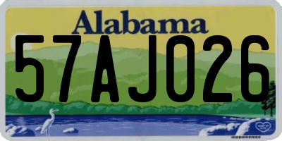 AL license plate 57AJ026