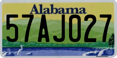 AL license plate 57AJ027