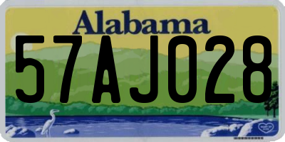 AL license plate 57AJ028