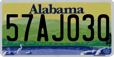 AL license plate 57AJ030