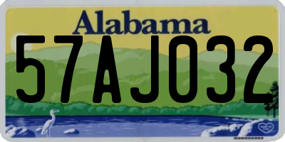 AL license plate 57AJ032