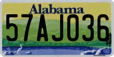 AL license plate 57AJ036