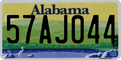 AL license plate 57AJ044