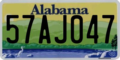 AL license plate 57AJ047