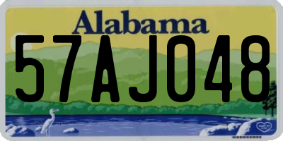 AL license plate 57AJ048