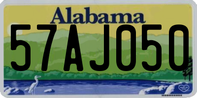 AL license plate 57AJ050