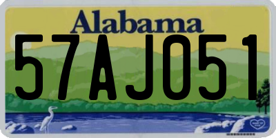 AL license plate 57AJ051