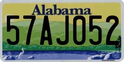 AL license plate 57AJ052