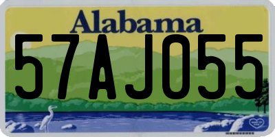 AL license plate 57AJ055