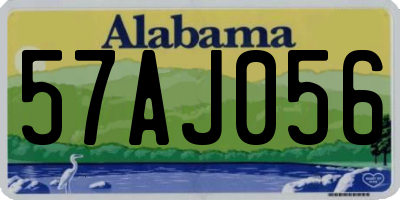AL license plate 57AJ056