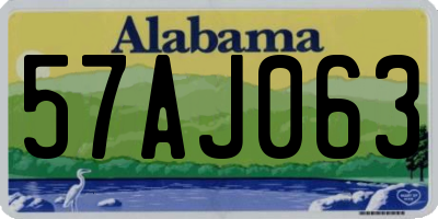 AL license plate 57AJ063