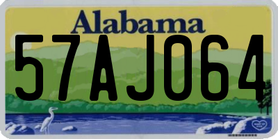 AL license plate 57AJ064