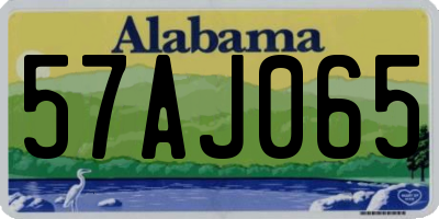 AL license plate 57AJ065