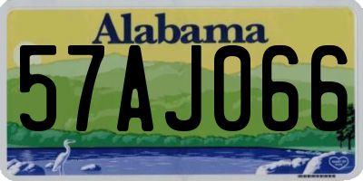 AL license plate 57AJ066